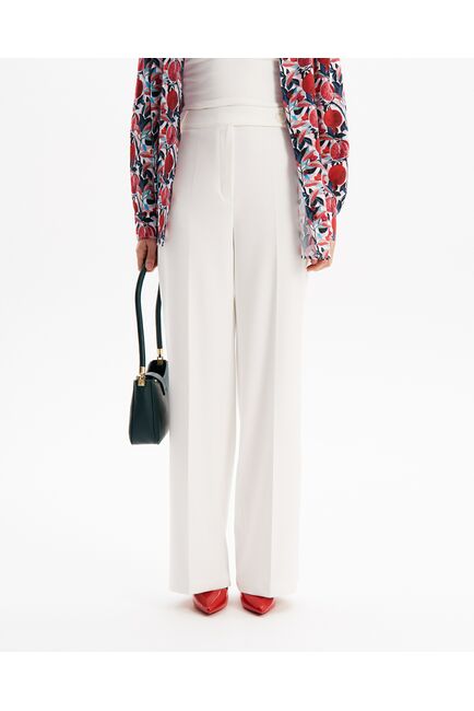 Брюки прямые в молочном цвете из вискозы  TR1-1000 от  