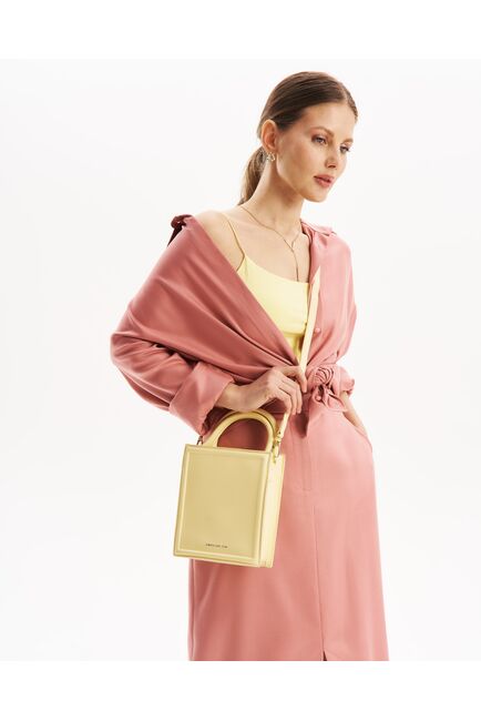 Юбка розовая с разрезом спереди из тенсела SK2-1000 от byME 