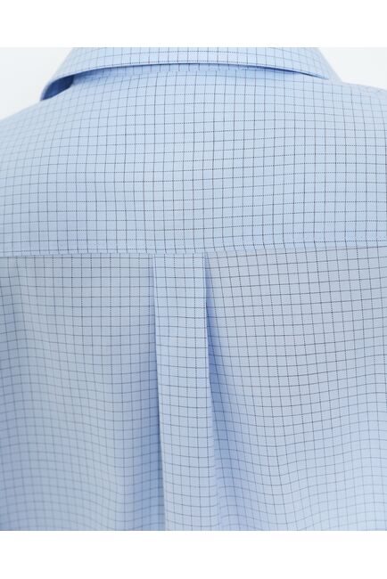 Женская рубашка из хлопка в клетку овесайз с универсальной манжетой 8980 от byME 