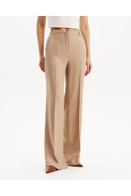 Брюки прямые из хлопка в песочном цвете TR4-1000 от byME 