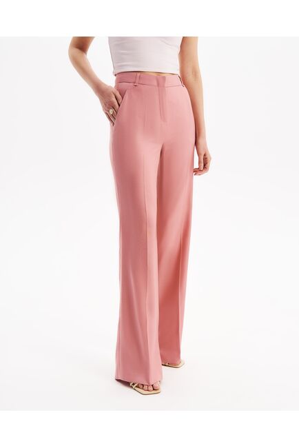 Брюки прямые в розовом цвете из тенсела TR4-1002 от byME 