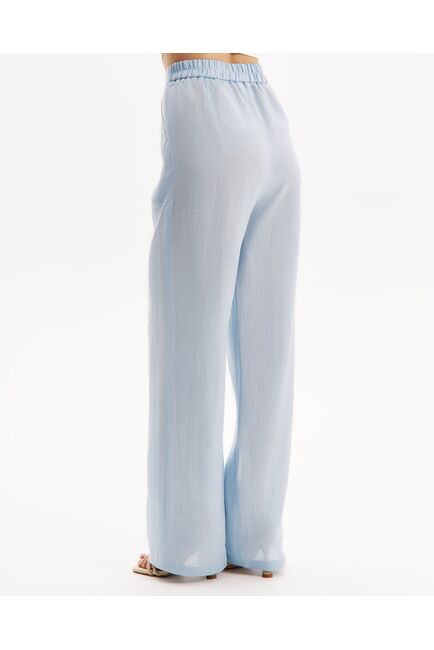 Брюки женские голубые изо льна TR2 от byME 