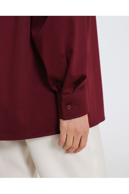 Женская рубашка из бамбука вишневая под пуговицу 8970 от byME 