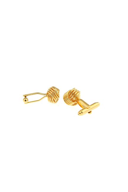 Запонки узелки цвет золото - 50203 от  
