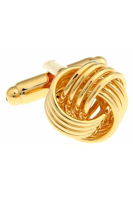 Запонки узелки цвет золото - 50203 от  