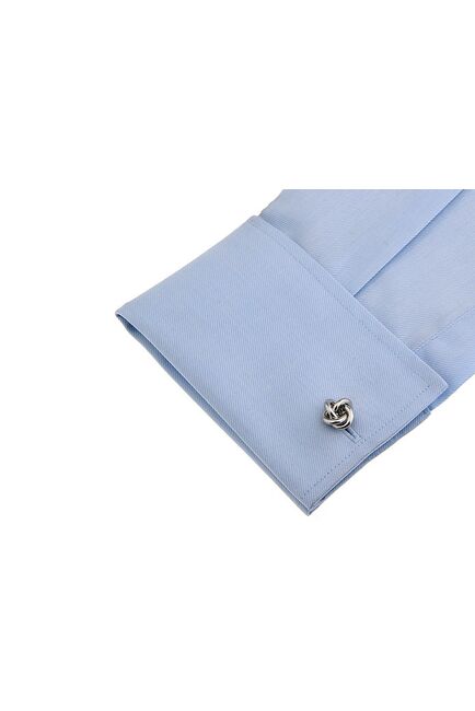 Запонки узелки серебристые - 156541 от  