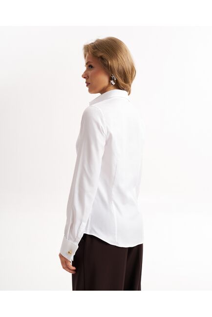 Женская рубашка из хлопка под запонки-9010 от byME 
