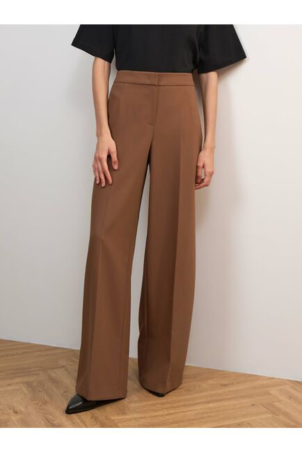 Брюки женские широкие прямые цвет карамель от byME 
