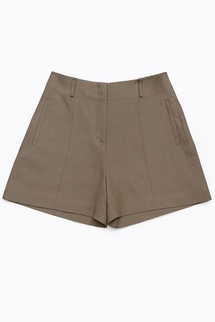 Женские шорты изо льна цвета хаки от LW 