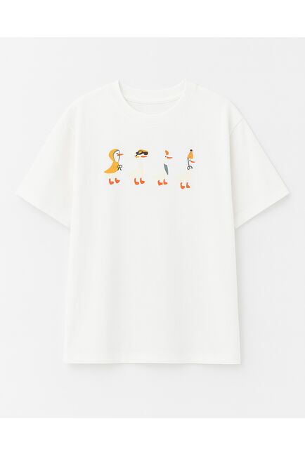 Женская футболка экрю с гусями-32360 от  