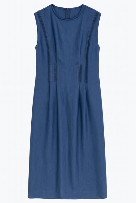 Платье темно-синее изо льна от LW 