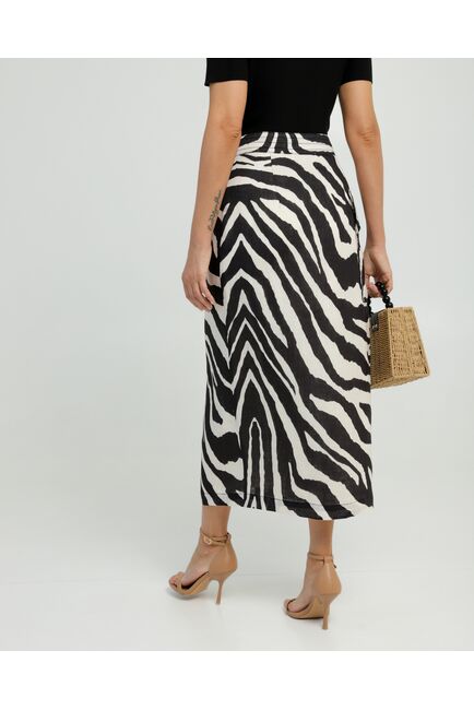 Юбка принт зебра изо льна от LW 
