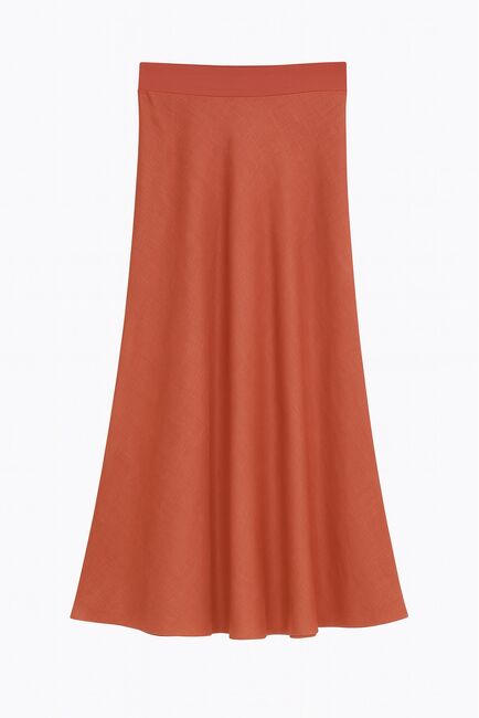 Юбка женская изо льна кирпичного цвета-LW-035053 от LW 