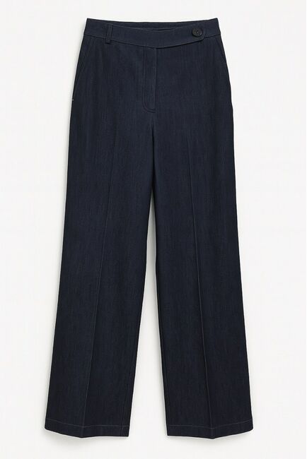 Женские брюки синие из ткани деним TR1-1003 от byME 