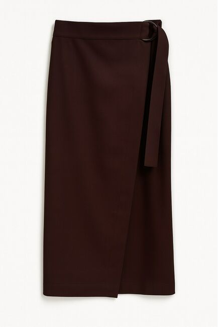 Женская юбка шоколадная на запах SK-035016-1000 от byME 