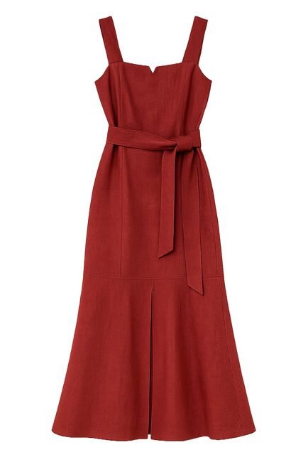 Платье женское изо льна терракотовое-LW-025094 от LW 