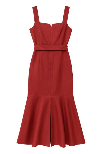 Платье женское изо льна терракотовое-LW-025094 от LW 