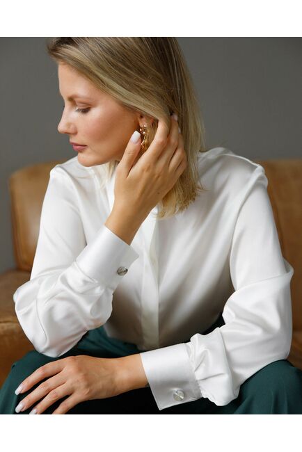 Женская рубашка из шелка-9014 от byME 