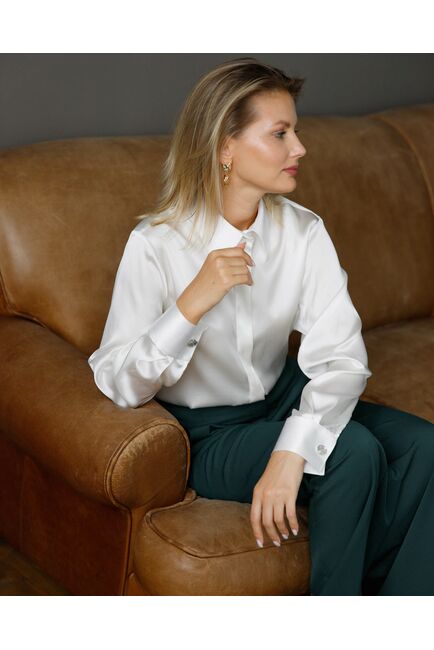 Женская рубашка из шелка-9014 от byME 