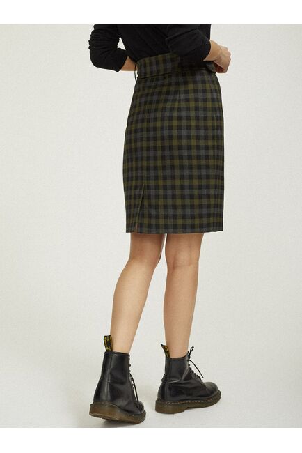 Юбка в клетку с поясом от byME 