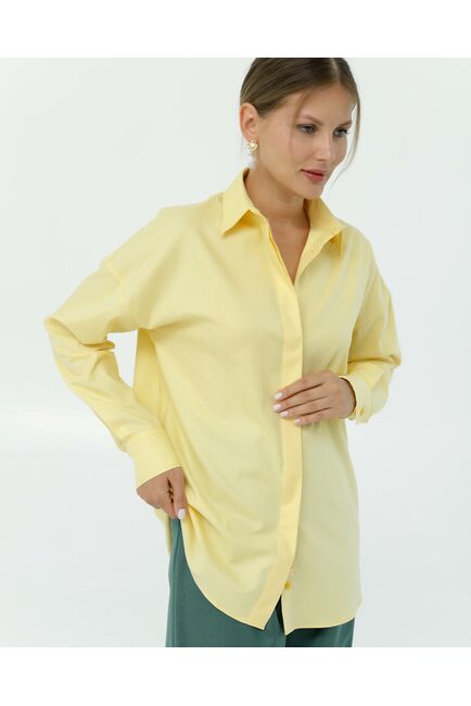 Рубашка из лиоцелла  желтая 8910 от byME 