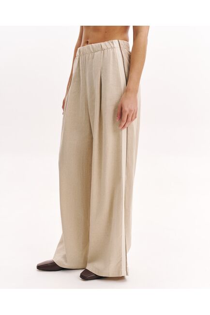 Женские брюки бежевые изо льна-32302 от  