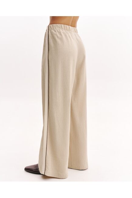 Женские брюки бежевые изо льна-32302 от  