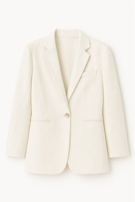 Жакет изо льна белый-MS5110 от  