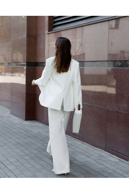 Жакет изо льна белый-MS5110 от  