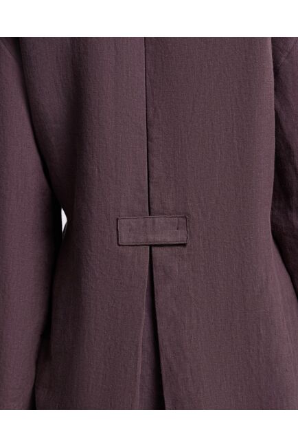 Рубашка  коричневая из льна-125028 от LW 