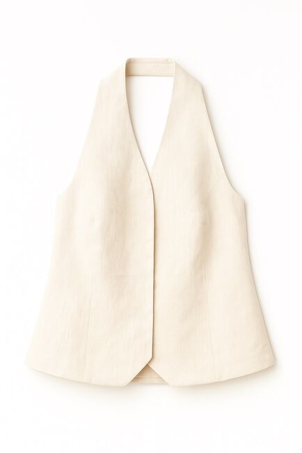 Жилет льняной цвета экрю-155009 от LW 