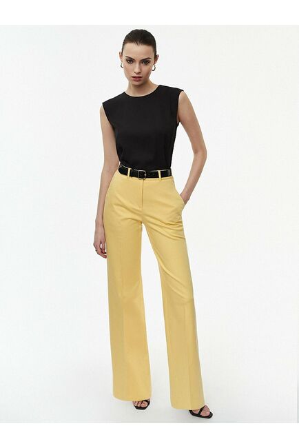 Брюки клеш женские желтые CA-316650024-008 от byME 