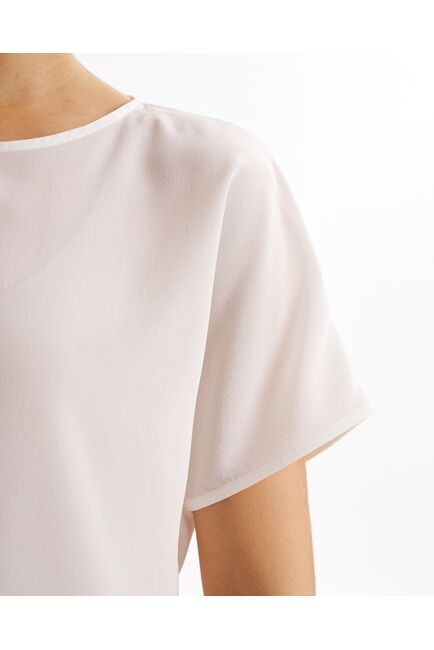 Топ шелковый белый-9024 от byME 