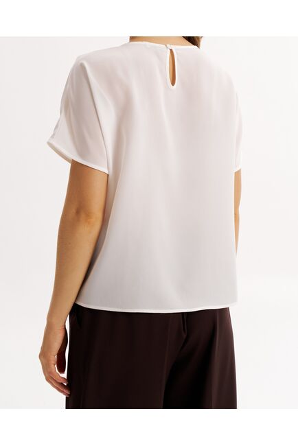 Топ шелковый белый-9024 от byME 