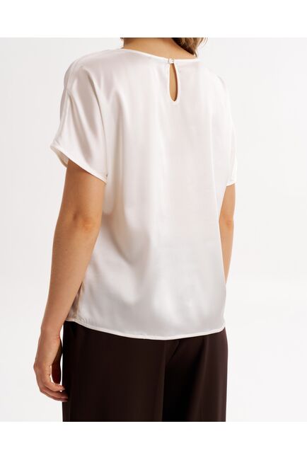 Топ белый из шелка-9025 от byME 