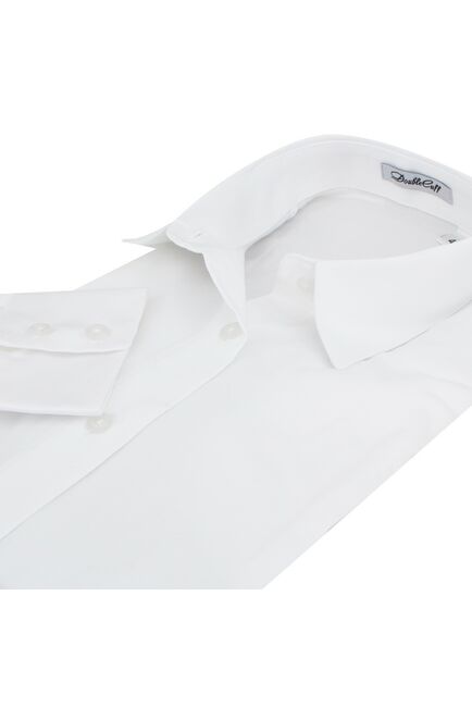 Женская рубашка под пуговицы белая - 7294 от DoubleCuff 