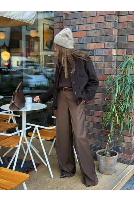 Бомбер из шерсти цвет шоколадный от Doroteya 