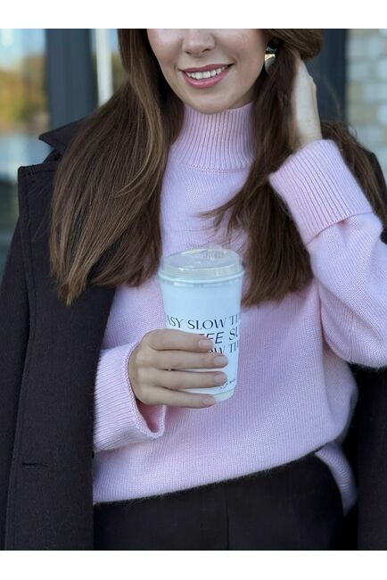 Пальто из шерсти мериноса цвет шоколад-S1919 от Doroteya 