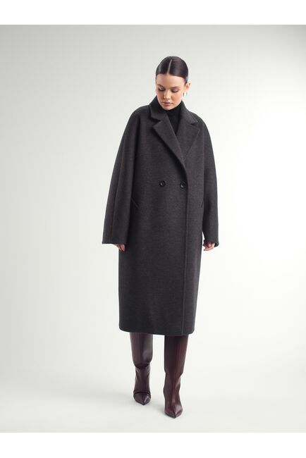 Пальто из вирджинской шерсти цвет антрацит-S1919 от Doroteya 