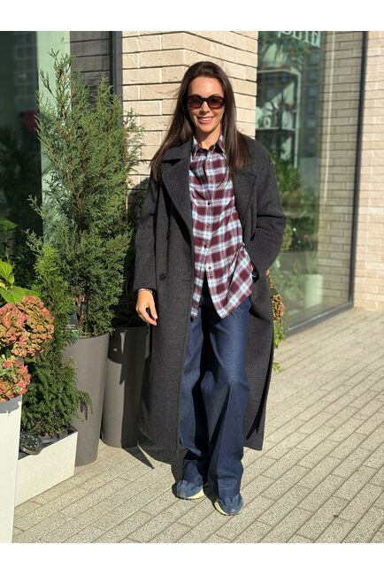 Пальто из Вирджинской шерсти цвет Антрацит-A087 от Doroteya 