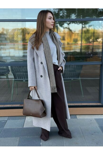 Пальто из шерсти Мериноса и Кашемира цвет Капучино-A087 от Doroteya 