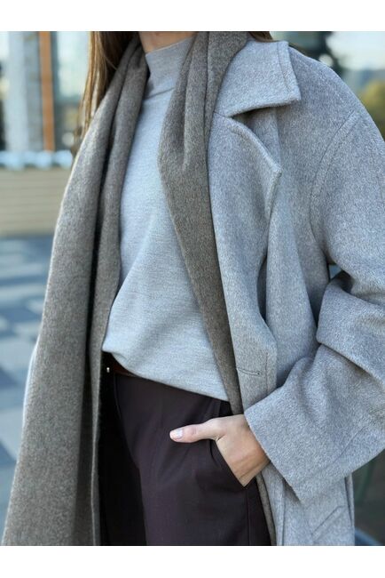 Пальто из шерсти Мериноса и Кашемира цвет Капучино-A087 от Doroteya 