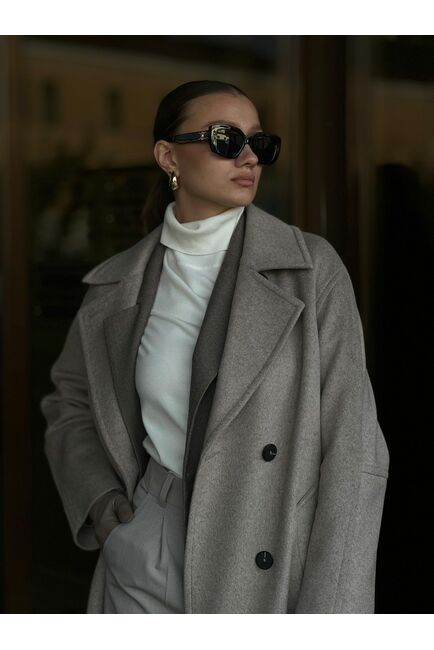 Пальто из шерсти Мериноса и Кашемира цвет Капучино-A087 от Doroteya 