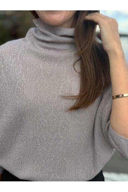 Джемпер из шерсти мериноса тонкой вязки пыльная роза от byME 