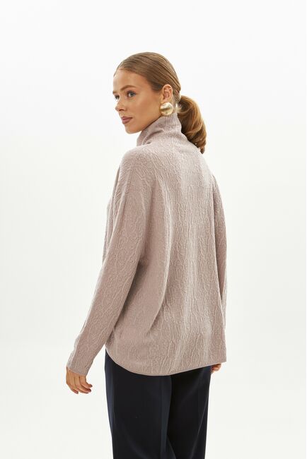 Джемпер из шерсти мериноса тонкой вязки пыльная роза от byME 