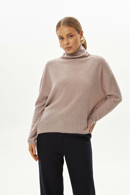 Джемпер из шерсти мериноса тонкой вязки пыльная роза от byME 