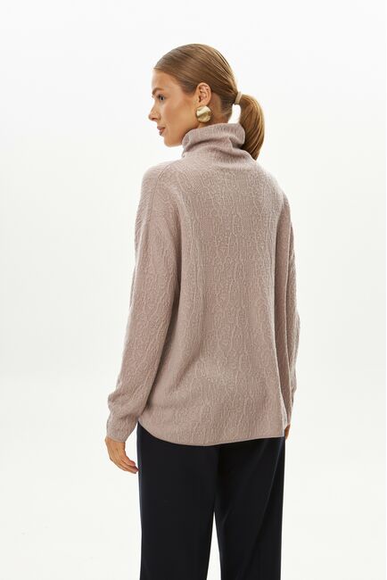 Джемпер из шерсти мериноса тонкой вязки пыльная роза от byME 