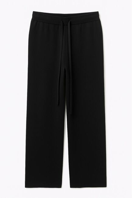 Брюки черные из хлопка и акрила-MQ061 от byME 