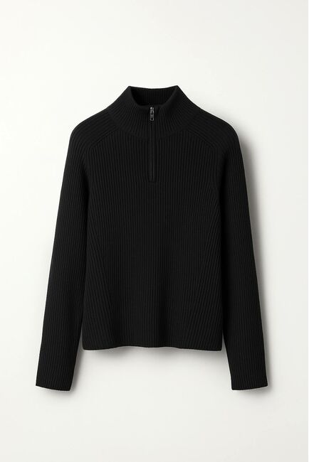 Джемпер черный из шерсти мериноса-30W3329 от byME 