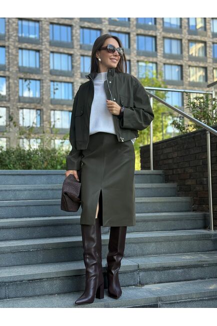 Жакет женский цвет хаки-MS5111 от  